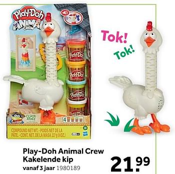 Aanbiedingen Play-doh animal crew kakelende kip - Play-Doh - Geldig van 31/12/2019 tot 12/01/2020 bij Intertoys