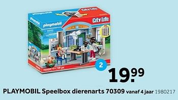Aanbiedingen Playmobil speelbox dierenarts 70309 - Playmobil - Geldig van 31/12/2019 tot 12/01/2020 bij Intertoys