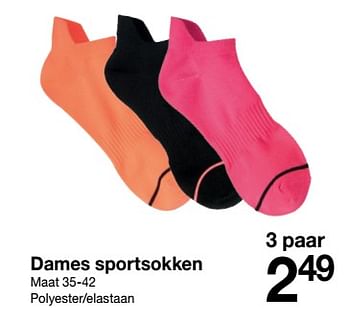 Aanbiedingen Dames sportsokken - Huismerk - Zeeman  - Geldig van 04/01/2020 tot 10/01/2020 bij Zeeman