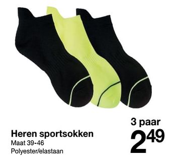 Aanbiedingen Heren sportsokken - Huismerk - Zeeman  - Geldig van 04/01/2020 tot 10/01/2020 bij Zeeman
