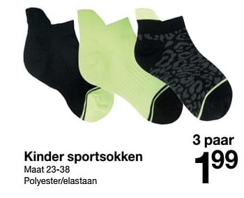 Aanbiedingen Kinder sportsokken - Huismerk - Zeeman  - Geldig van 04/01/2020 tot 10/01/2020 bij Zeeman