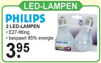 Aanbiedingen 2 led-lampen - Philips - Geldig van 30/12/2019 tot 18/01/2020 bij Van Cranenbroek