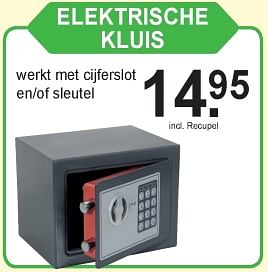 Aanbiedingen Elektrische kluis - Huismerk - Van Cranenbroek - Geldig van 30/12/2019 tot 18/01/2020 bij Van Cranenbroek