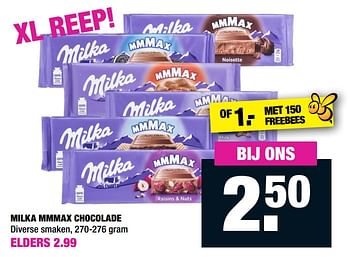 Aanbiedingen Milka mmmax chocolade - Milka - Geldig van 13/01/2020 tot 26/01/2020 bij Big Bazar