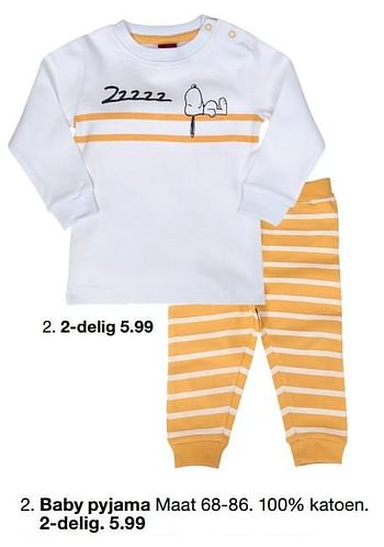 Aanbiedingen Baby pyjama - Huismerk - Zeeman  - Geldig van 11/01/2020 tot 17/01/2020 bij Zeeman