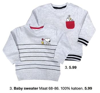 Aanbiedingen Baby sweater - Huismerk - Zeeman  - Geldig van 11/01/2020 tot 17/01/2020 bij Zeeman