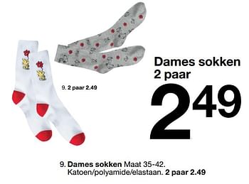 Aanbiedingen Dames sokken - Huismerk - Zeeman  - Geldig van 11/01/2020 tot 17/01/2020 bij Zeeman