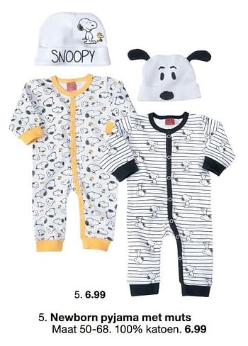 Aanbiedingen Newborn pyjama met muts - Huismerk - Zeeman  - Geldig van 11/01/2020 tot 17/01/2020 bij Zeeman