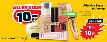 Aanbiedingen Alle max factor make-up mascara lash revival - Max Factor - Geldig van 07/01/2020 tot 19/01/2020 bij Trekpleister