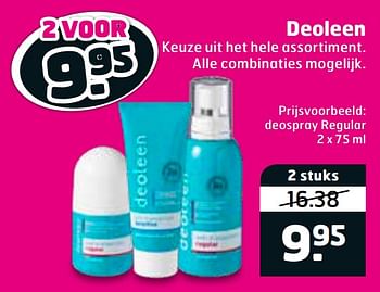 Aanbiedingen Deoleen deospray regular - Huismerk - Trekpleister - Geldig van 07/01/2020 tot 19/01/2020 bij Trekpleister