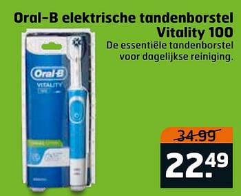 Aanbiedingen Oral-b elektrische tandenborstel vitality 100 - Oral-B - Geldig van 07/01/2020 tot 19/01/2020 bij Trekpleister