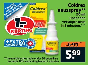 Aanbiedingen Coldrex neusspray - Hot Coldrex - Geldig van 07/01/2020 tot 19/01/2020 bij Trekpleister