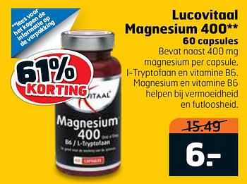 Aanbiedingen Lucovitaal magnesium - Lucovitaal - Geldig van 07/01/2020 tot 19/01/2020 bij Trekpleister