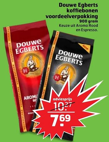 Aanbiedingen Douwe egberts koffiebonen voordeelverpakking - Douwe Egberts - Geldig van 07/01/2020 tot 19/01/2020 bij Trekpleister