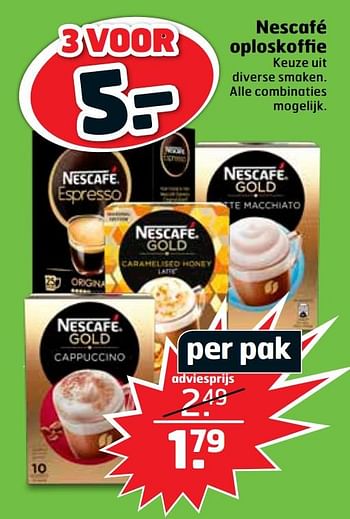 Aanbiedingen Nescafé oploskoffie - Nescafe - Geldig van 07/01/2020 tot 19/01/2020 bij Trekpleister