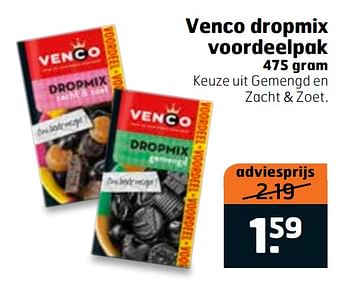 Aanbiedingen Venco dropmix voordeelpak - Venco - Geldig van 07/01/2020 tot 19/01/2020 bij Trekpleister