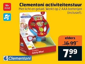 Aanbiedingen Clementoni activiteitenstuur - Clementoni - Geldig van 07/01/2020 tot 19/01/2020 bij Trekpleister