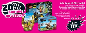 Aanbiedingen Lego 76137 batman vs riddler en playmobil 9245 rochel met katapult - Lego - Geldig van 07/01/2020 tot 19/01/2020 bij Trekpleister