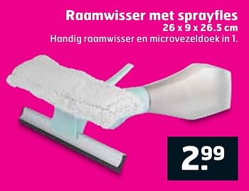 Aanbiedingen Raamwisser met sprayfles - Huismerk - Trekpleister - Geldig van 07/01/2020 tot 19/01/2020 bij Trekpleister