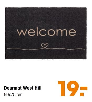 Aanbiedingen Deurmat west hill - Huismerk - Kwantum - Geldig van 27/01/2020 tot 09/02/2020 bij Kwantum