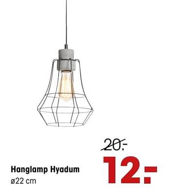 Aanbiedingen Hanglamp hyadum - Huismerk - Kwantum - Geldig van 27/01/2020 tot 09/02/2020 bij Kwantum