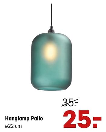 Aanbiedingen Hanglamp pallo - Huismerk - Kwantum - Geldig van 27/01/2020 tot 09/02/2020 bij Kwantum