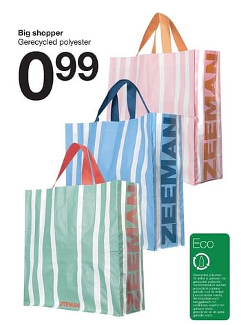 Aanbiedingen Big shopper - Huismerk - Zeeman  - Geldig van 18/01/2020 tot 24/01/2020 bij Zeeman