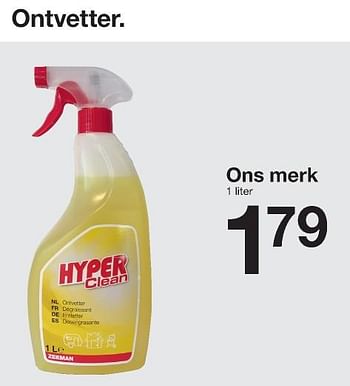Aanbiedingen Ontvetter - Hyper Clean - Geldig van 18/01/2020 tot 24/01/2020 bij Zeeman