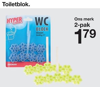 Aanbiedingen Toiletblok - Hyper Clean - Geldig van 18/01/2020 tot 24/01/2020 bij Zeeman
