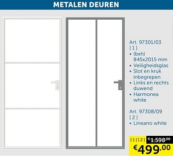 Aanbiedingen Metalen deuren - Geldig van 28/01/2020 tot 02/03/2020 bij Zelfbouwmarkt