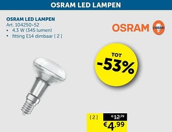 Aanbiedingen Osram led lampen fitting e14 dimbaar - Osram - Geldig van 28/01/2020 tot 02/03/2020 bij Zelfbouwmarkt