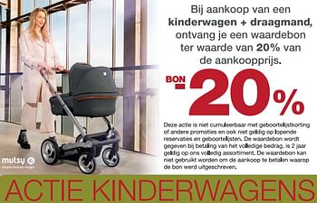 Aanbiedingen Bon - 20% actie kinderwagens - Mutsy - Geldig van 20/01/2020 tot 16/02/2020 bij Europoint
