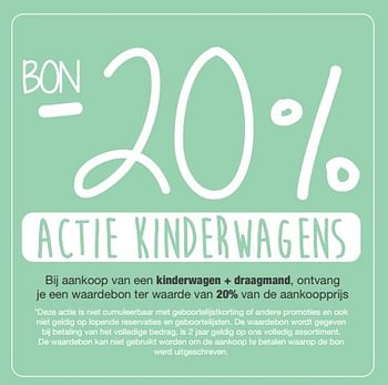 Aanbiedingen Bon -20% actie kinderwagens - Huismerk - Europoint - Geldig van 20/01/2020 tot 16/02/2020 bij Europoint
