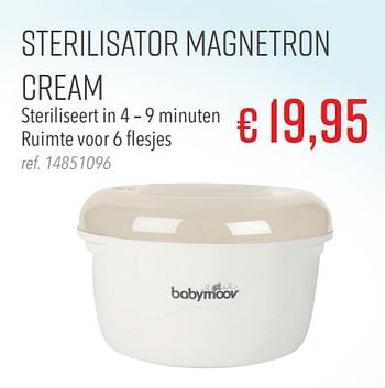 Aanbiedingen Sterilisator magnetron cream - BabyMoov - Geldig van 20/01/2020 tot 16/02/2020 bij Europoint