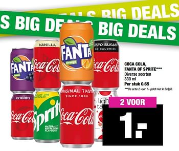 Aanbiedingen Coca cola, fanta of sprite - Huismerk - Big Bazar - Geldig van 27/01/2020 tot 09/02/2020 bij Big Bazar