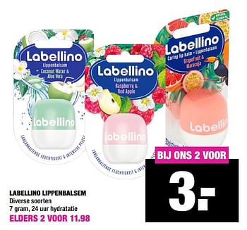 Aanbiedingen Labellino lippenbalsem - Labellino - Geldig van 27/01/2020 tot 09/02/2020 bij Big Bazar