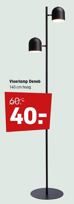 Aanbiedingen Vloerlamp deneb - Huismerk - Kwantum - Geldig van 10/02/2020 tot 16/02/2020 bij Kwantum