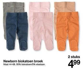 Aanbiedingen Newborn biokatoen broek - Huismerk - Zeeman  - Geldig van 30/01/2020 tot 31/08/2020 bij Zeeman