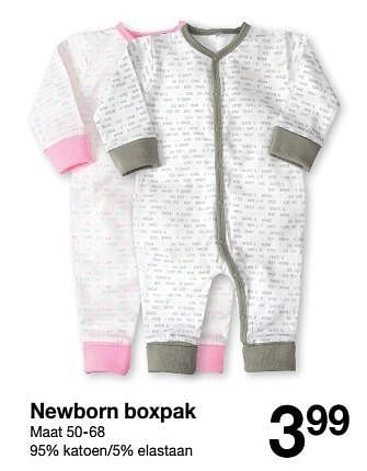 Aanbiedingen Newborn boxpak - Huismerk - Zeeman  - Geldig van 30/01/2020 tot 31/08/2020 bij Zeeman