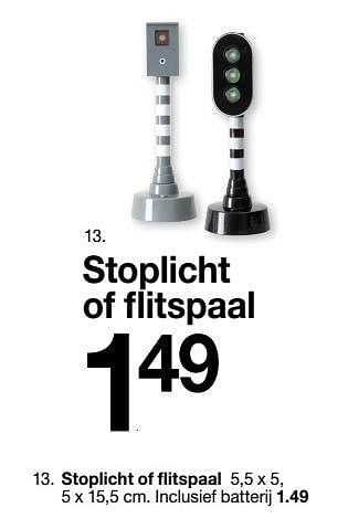 Aanbiedingen Stoplicht of flitspaal - Huismerk - Zeeman  - Geldig van 30/01/2020 tot 31/08/2020 bij Zeeman