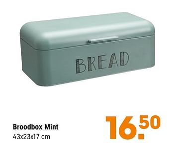 Aanbiedingen Broodbox mint - Huismerk - Kwantum - Geldig van 17/02/2020 tot 01/03/2020 bij Kwantum
