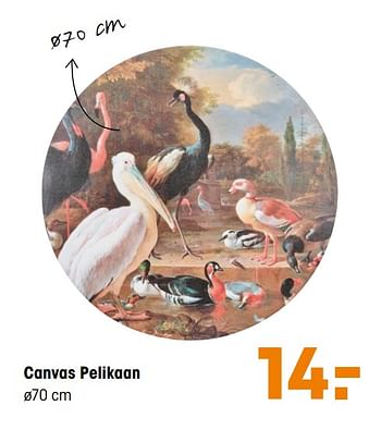 Aanbiedingen Canvas pelikaan - Huismerk - Kwantum - Geldig van 17/02/2020 tot 01/03/2020 bij Kwantum