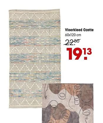 Aanbiedingen Vloerkleed ozette - Huismerk - Kwantum - Geldig van 17/02/2020 tot 01/03/2020 bij Kwantum