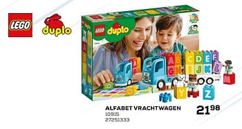 Aanbiedingen Alfabet vrachtwagen - Lego - Geldig van 07/02/2020 tot 03/03/2020 bij Supra Bazar