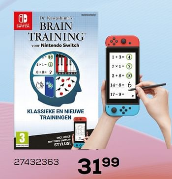 Aanbiedingen Nintendo switch brain training - Nintendo - Geldig van 07/02/2020 tot 03/03/2020 bij Supra Bazar