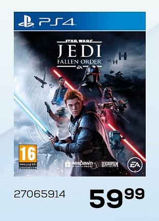 Aanbiedingen Ps4 star wars jedi: fallen order - Electronic Arts - Geldig van 07/02/2020 tot 03/03/2020 bij Supra Bazar