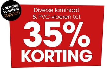 Aanbiedingen Diverse laminaat + pvc-vloeren tot 35% korting - Huismerk - Kwantum - Geldig van 24/02/2020 tot 01/03/2020 bij Kwantum