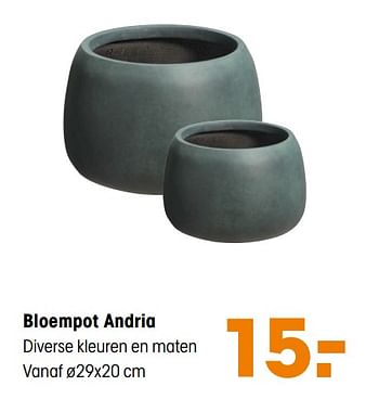 Aanbiedingen Bloempot andria - Huismerk - Kwantum - Geldig van 02/03/2020 tot 15/03/2020 bij Kwantum