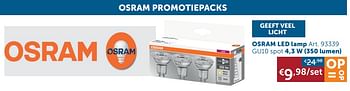Aanbiedingen Osram promotiepacks osram led lamp - Osram - Geldig van 03/03/2020 tot 30/03/2020 bij Zelfbouwmarkt