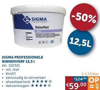 Aanbiedingen Sigma professionele binnenverf - Sigma - Geldig van 03/03/2020 tot 30/03/2020 bij Zelfbouwmarkt
